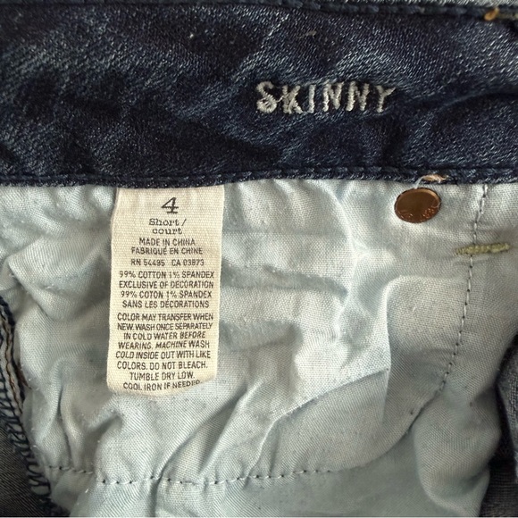 AEO Dark Blue Skinny Jeans 4 Short - Picture 6 of 6
